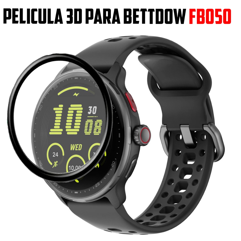 Pelicula 3D para Smartwatch Bettdow FB050 super resistente película com borda 3d