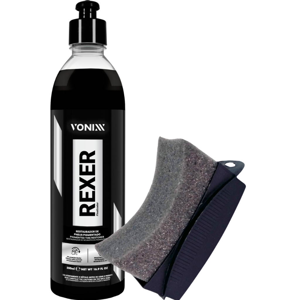 Pretinho Para Pneu Brilho Rexer Vonixx 500ml + Aplicador em Oferta na Shopee