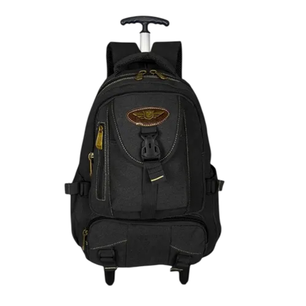 Mochila Masculina feminina Escolar executiva Rodinhas Lona KVN Reforçada