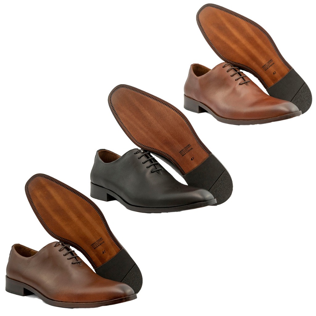 Sapato Social Masculino Wholecut Vero Cuoio Preto Confortavel