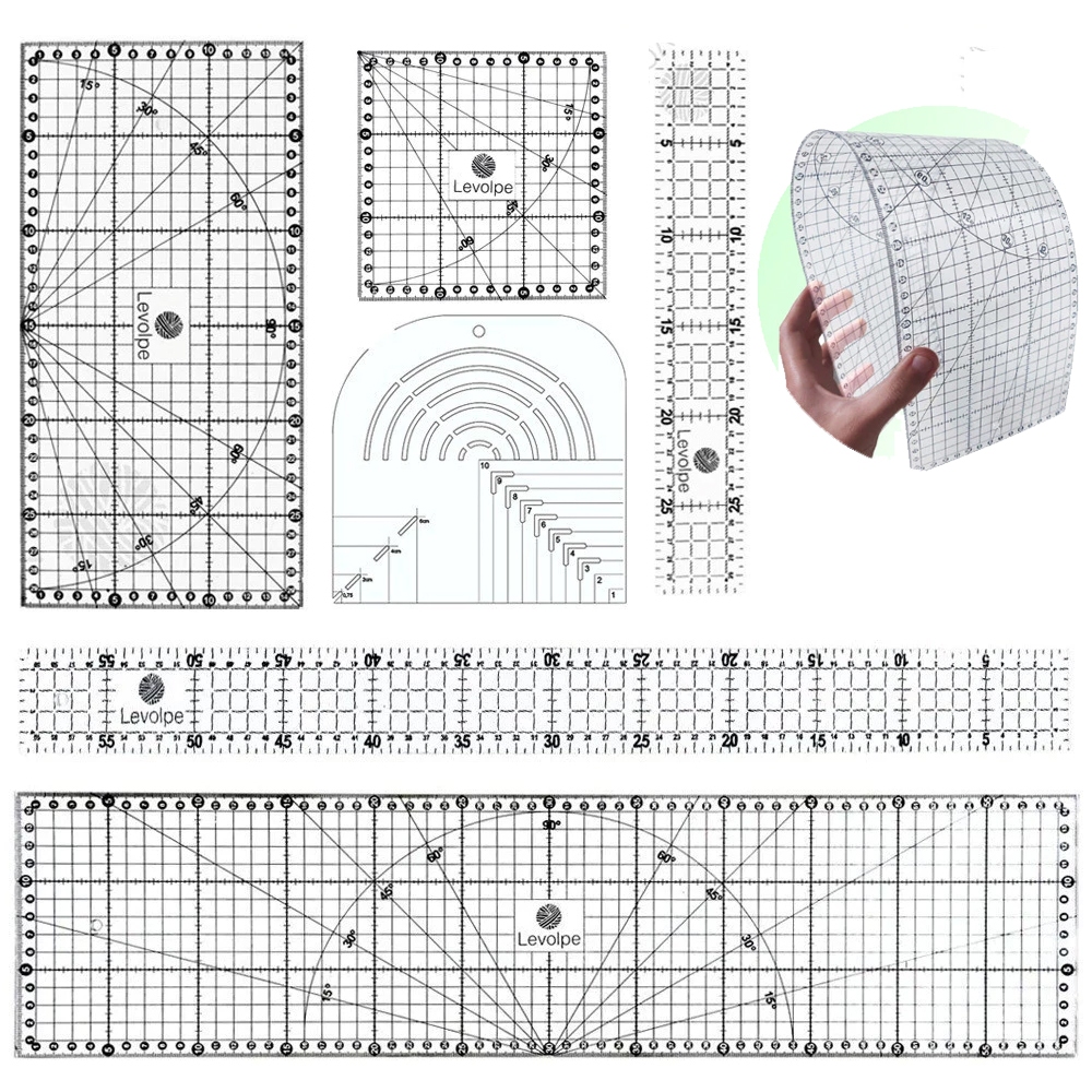 Kit Régua Flexível 15x60 15x30 5x60 5x30 15x15 Caixa De Leite Patchwork Kit Régua Flexível 15x60 15x30 5x60 5x30 15x15 Caixa De Leite Patchwork