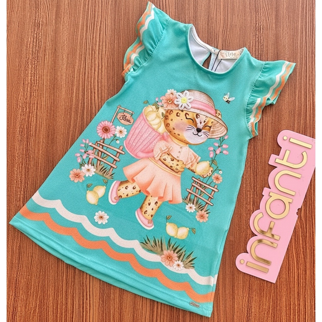 Vestido Verão Malha Fresh 82918 Infanti Infantil Menina
