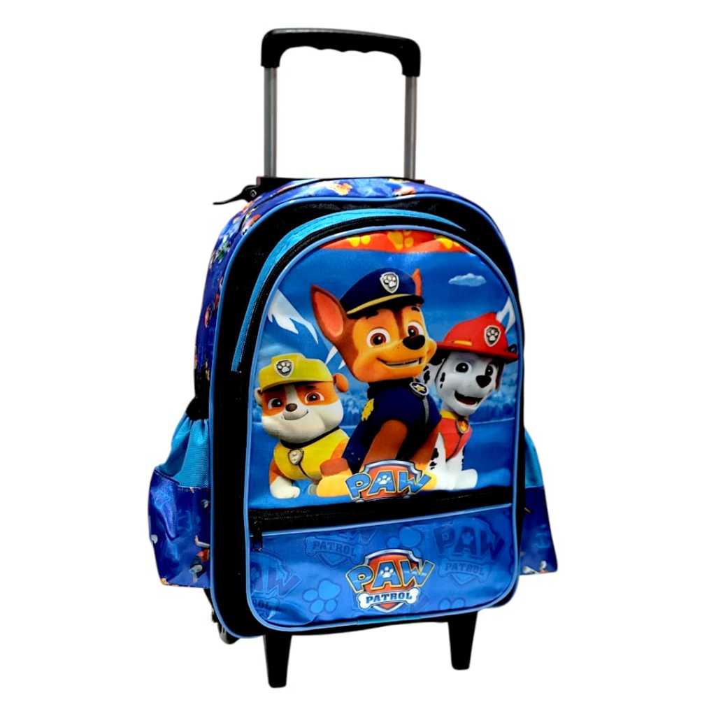 Mochila masculina Infantil Escolar patrulha canina Grande com rodinhas para meninos Volta às Aulas