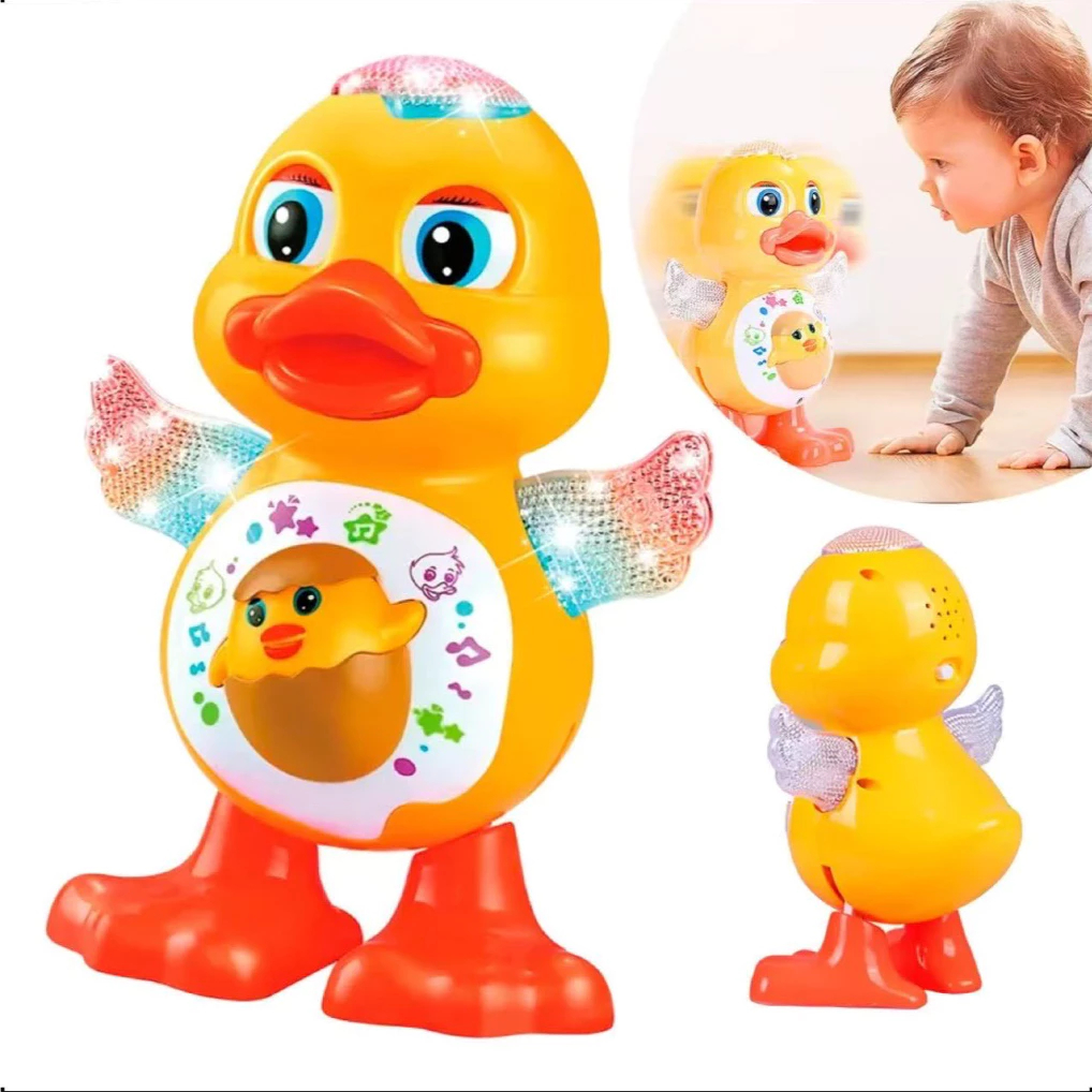 Brinquedo Pato Patinho Dançante Musical Dança, Anda, Mexe, com Luz E Som para Crianças Patinho Bebe Infantil