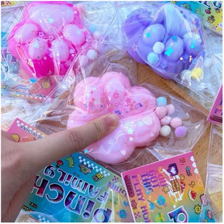 KIT COM 2 Brinquedos Squishy De Aperto De Pata De Gato Pintinho Kawaii Soft Squeeze Com B…