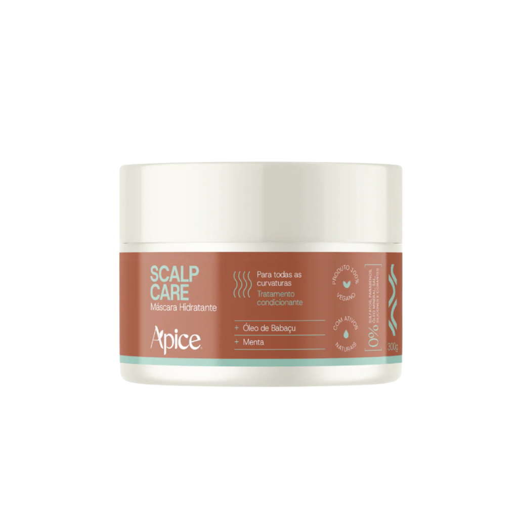 Máscara hidratante Scalp Care Apice 300g Hidratação intensa Nutre os fios
