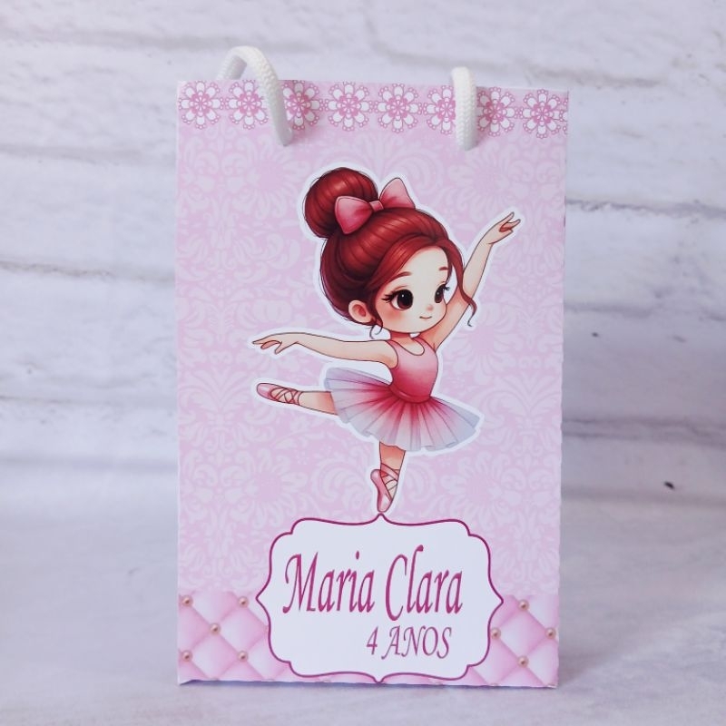 Sacolinha Bailarina| Lembrancinha Personalizada| Festa Infantil| Aniversário