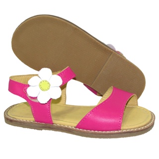 Sandália Infantil Menina Rasteira Casual Enfeite Flor Fechamento Fácil Leve Macia Confortável em Oferta na Shopee
