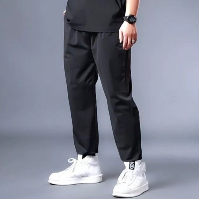 Calça Jogger Preta Dry Fit Com Fitas Esportiva P ao G3