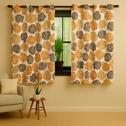 Cortina Floral Charmosa para Quarto Sala 2,20m x 1,35m – Elegância e Frescor para Seu Ambiente