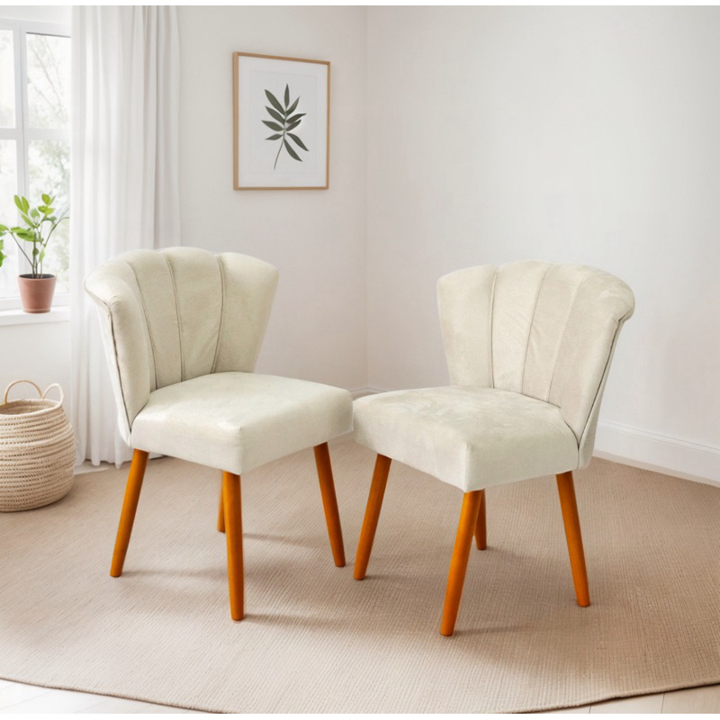 kit 2 cadeira de jantar PETALA pés palito Gui e Gu