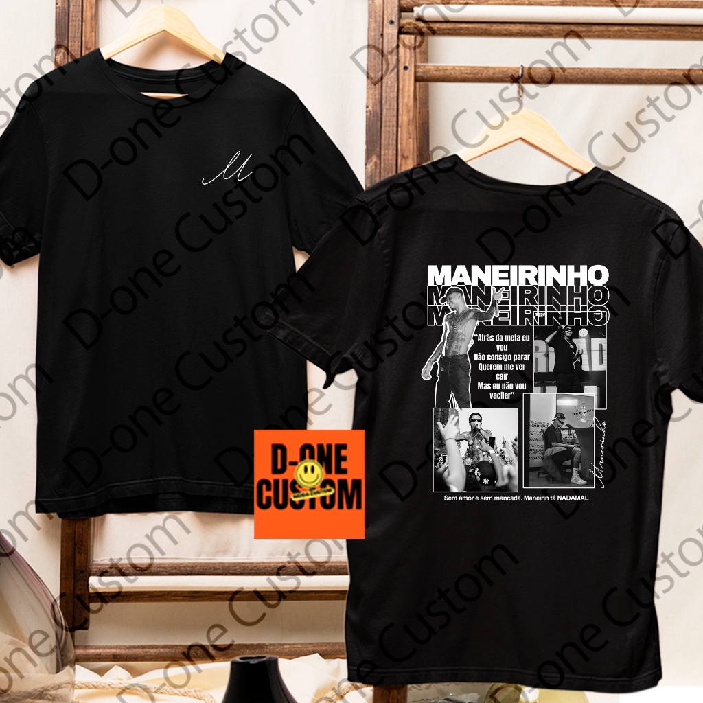 Camisa Camiseta MC Maneirinho Sem Amor e Sem Mancada Rapper Estampado Confortável Funk