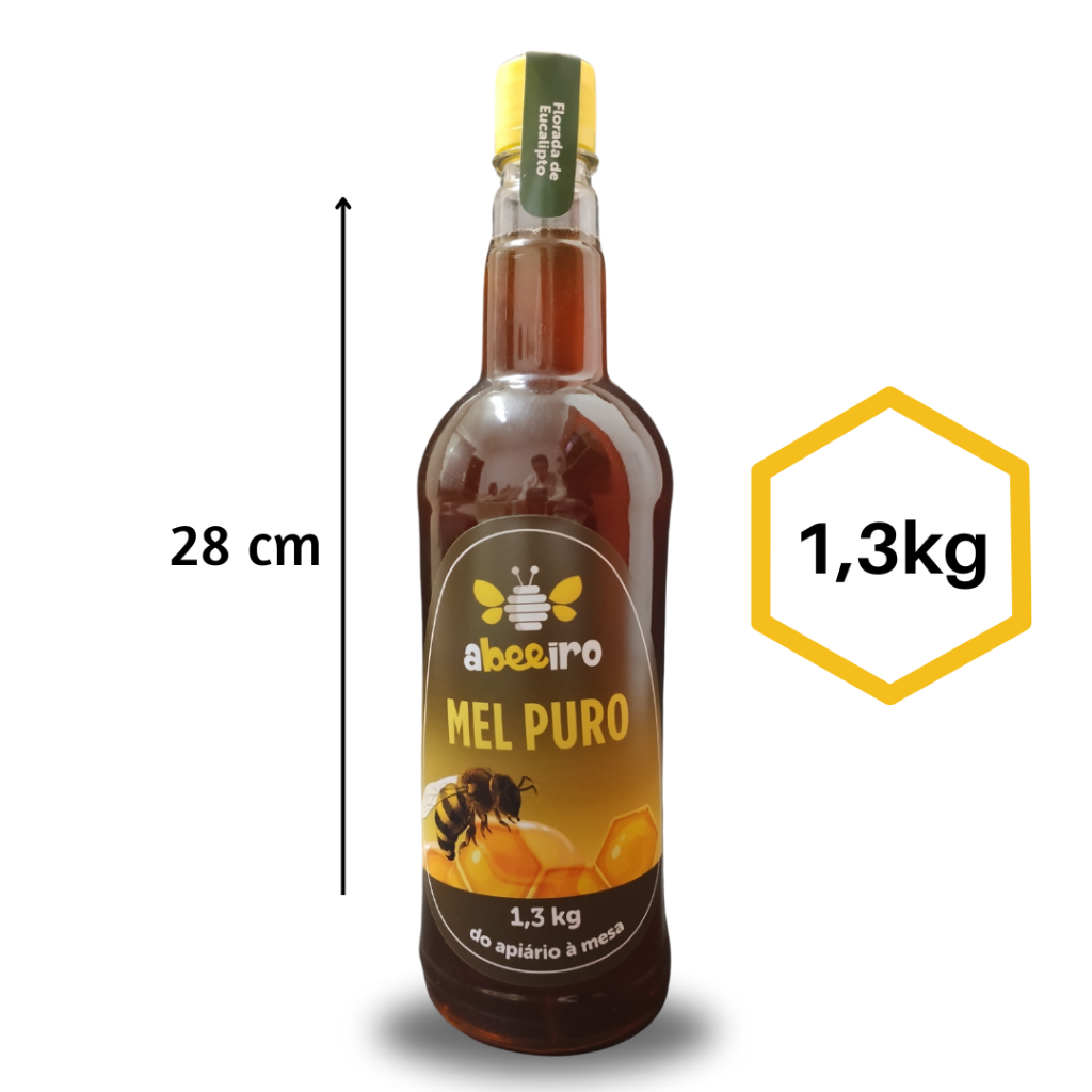 Mel Puro de Abelha Abeeiro - Floradas Selecionadas (Direto do Produtor) - garrafa 1,3kg Mel Puro de Abelha Abeeiro - Floradas Selecionadas (Direto do Produtor) - garrafa 1,3kg