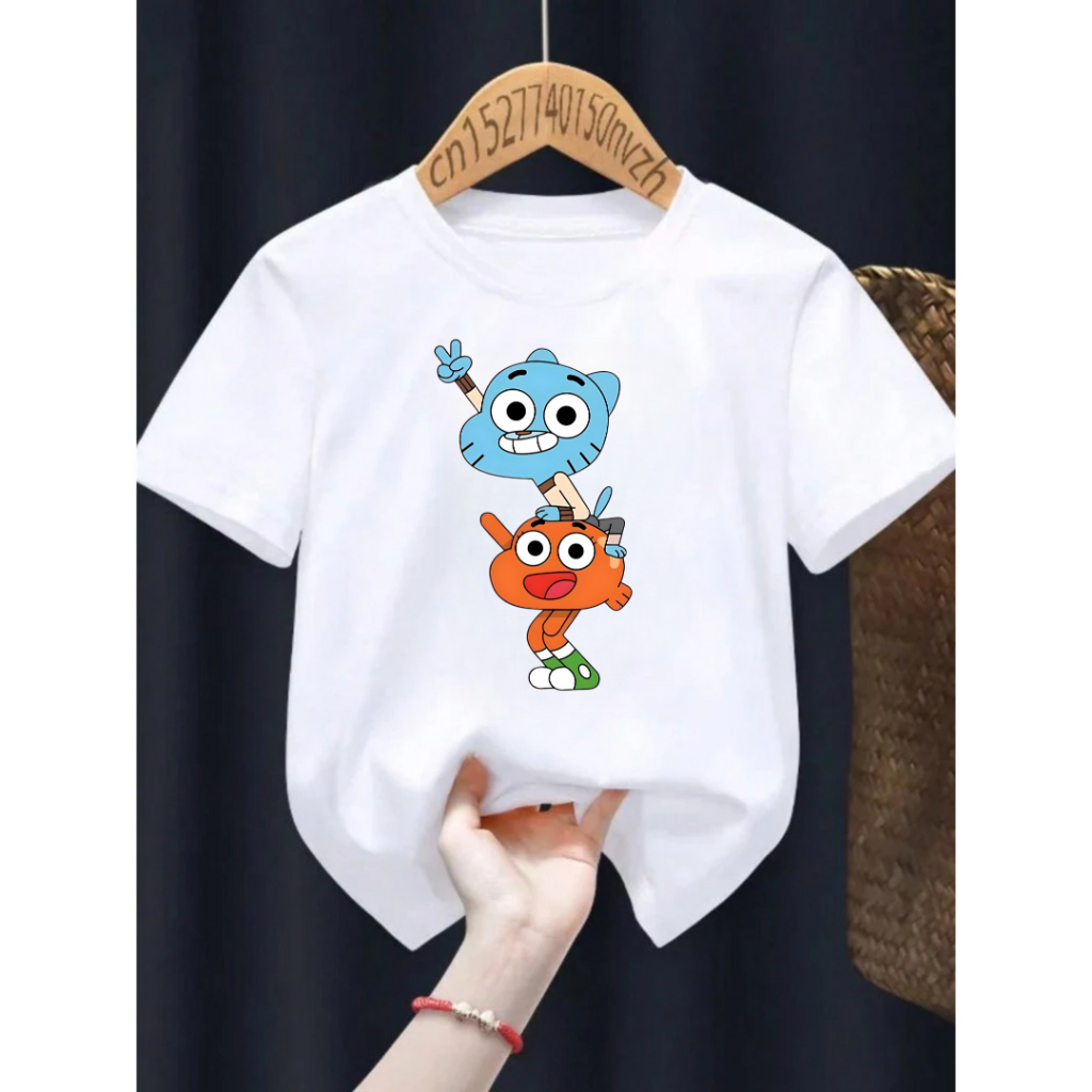 Camisa Camiseta Gumball Infantil Juvenil  Unissex Personalizada 100% Algodão mundo de gumball