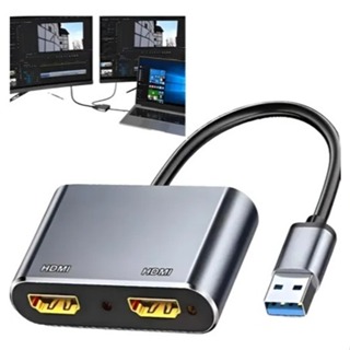 Adaptador Usb Para Hdmi Duplo Expande Dois Monitores em Oferta na Shopee