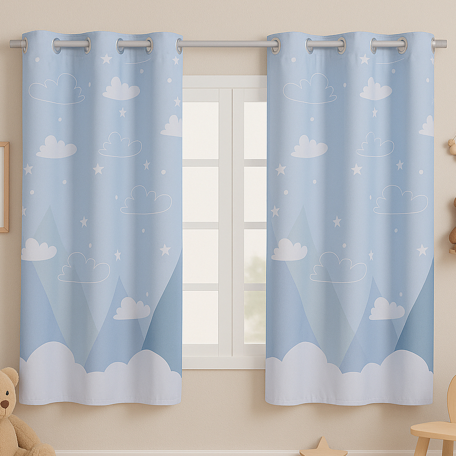 Cortina Infantil 2,00 X 1,50 Baby (Para Decoração Quarto Bebê Menino e Menina ) em Oferta na Shopee