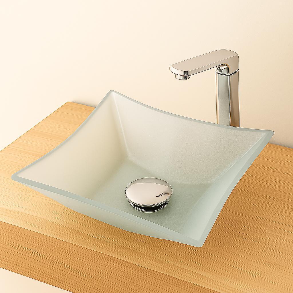 Cuba de vidro Quadrada Para Banheiros e Lavabo Moderna Design Unico em Oferta na Shopee