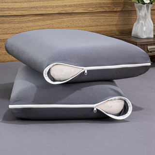 Kit Capa Protetora de Travesseiro/Almofada 2 Peças - Fronha em Malha Gel (Helanca) 50cm x 70cm com Zíper em Oferta na Shopee