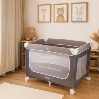 Berço Portátil de Bebê Desmontável Cercadinho com Mosquiteiro 2 Alturas Bolsa de Transporte Dobrável em Oferta na Shopee