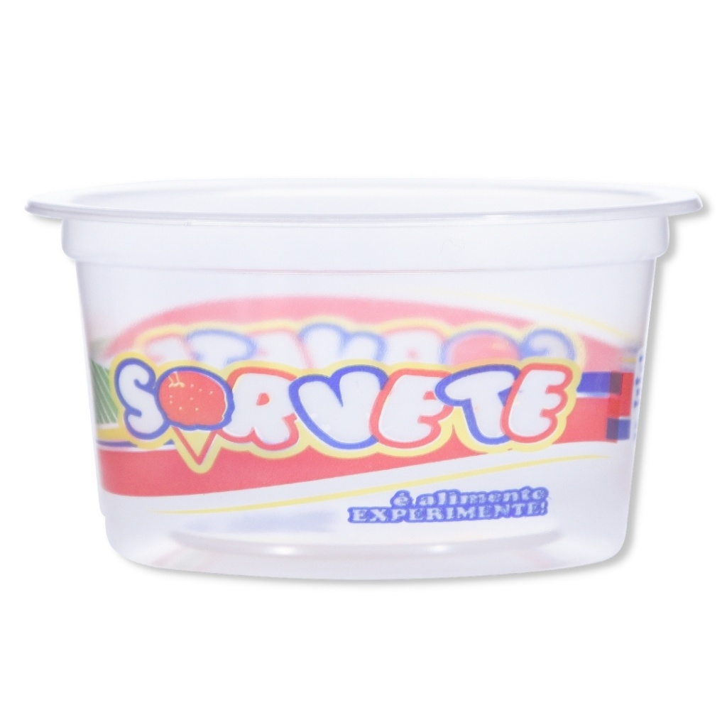 Kit pote sorvete 250ml com tampa plástico transparente 50 unidades, Sorveteria, Açai em Oferta na Shopee