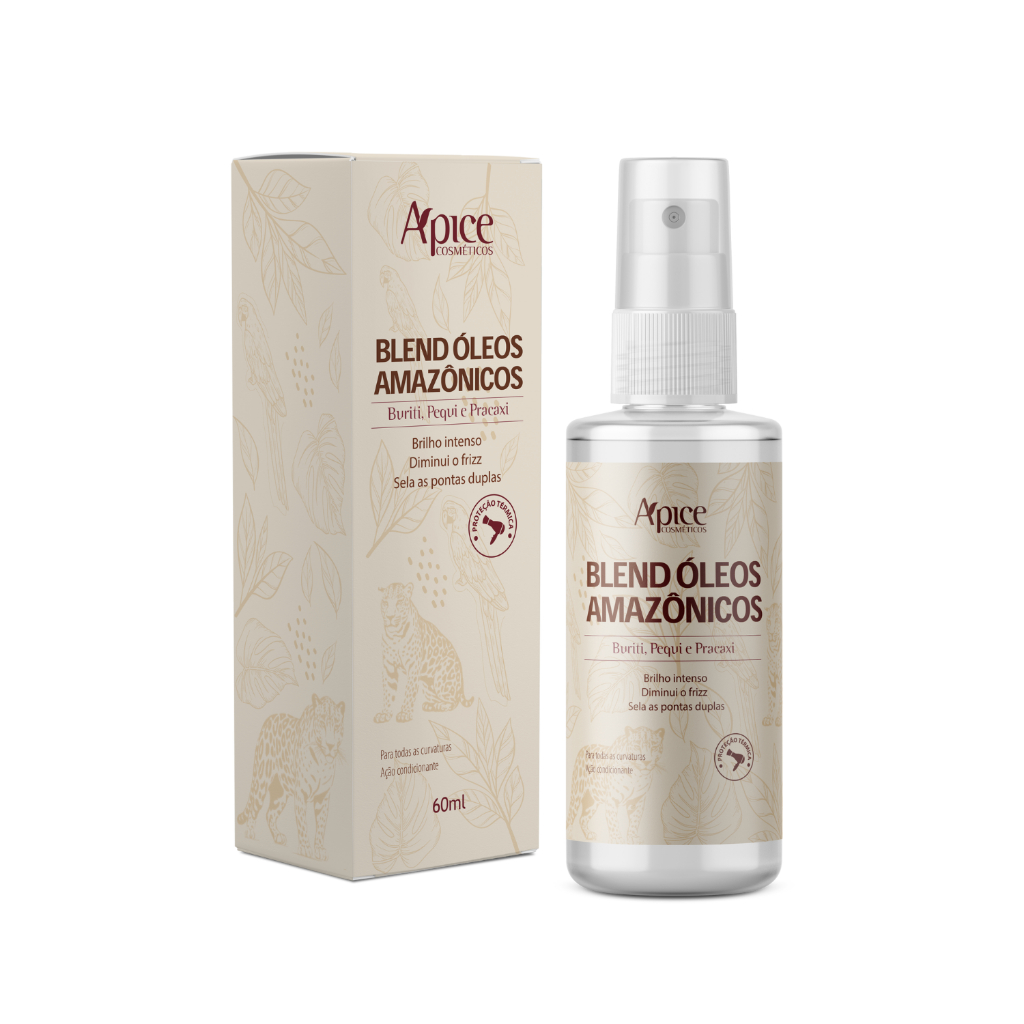 Óleo finalizador Blend de Óleos Amazônicos Apice 60ml Hidratante Maciez