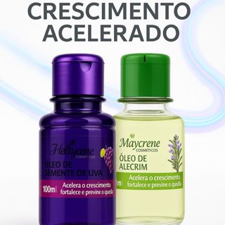 Kit Óleo de Alecrim Crescimento + Óleo de Uva Anti Queda Fortalecimento Capilar em Oferta na Shopee