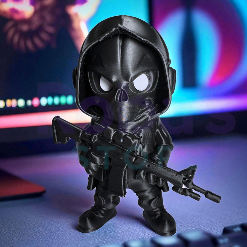 Boneco Call of Duty Ghost Grim Reaper – Colecionável – 10cm – Decoração Gamer