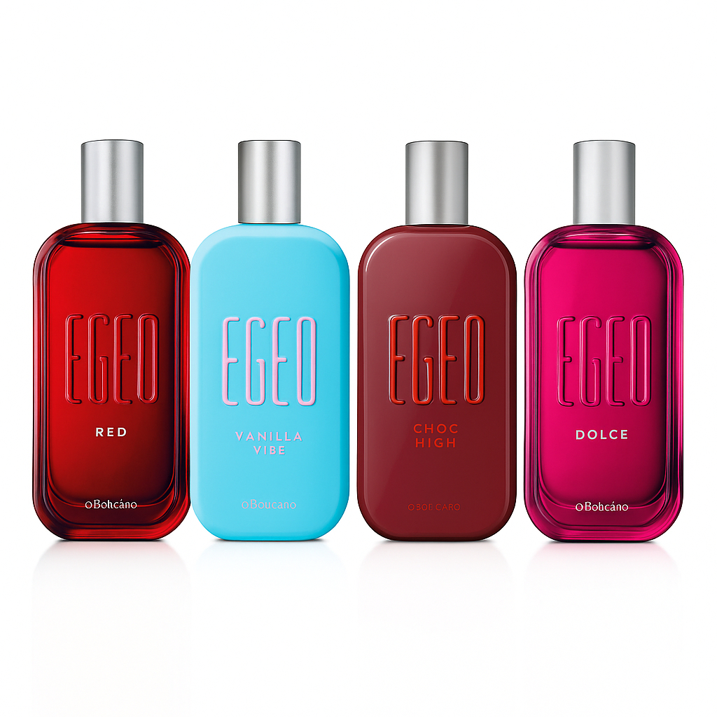 Desodorante Colônia Egeo 90ml - Egeo Red, Egeo Dolce, Egeo Vanilla Vibe e Egeo Choc High. oBoticário