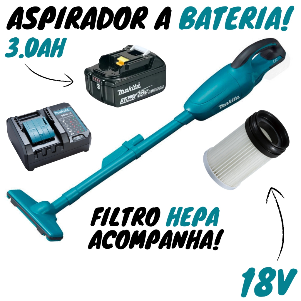 Aspirador 18v Dcl180z + Filtro Hepa Brinde! Original Makita
