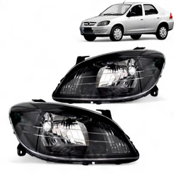 Farol Celta 2007 A 2015 Prisma 2006 A 2012 Mascara Negra