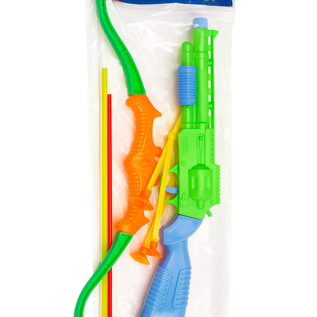 Kit Arco E Flecha Com Pistola com 6 Dardos - Brinquedo Arqueiro infantil e Pistola De Dardo