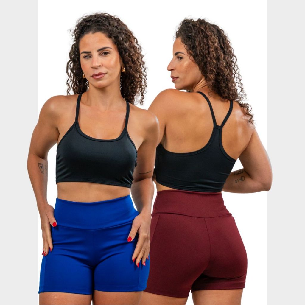 Bermuda Legging  Feminina pra Atletismo Corrida Academia Short Anti assadura com 2 Bolso p/ Celular
