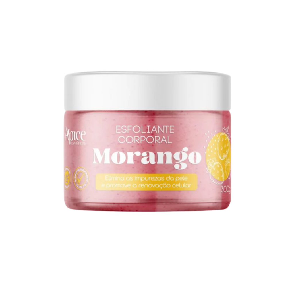 Esfoliante Corporal Morango Apice 300g Renova a pele Elimina as impurezas