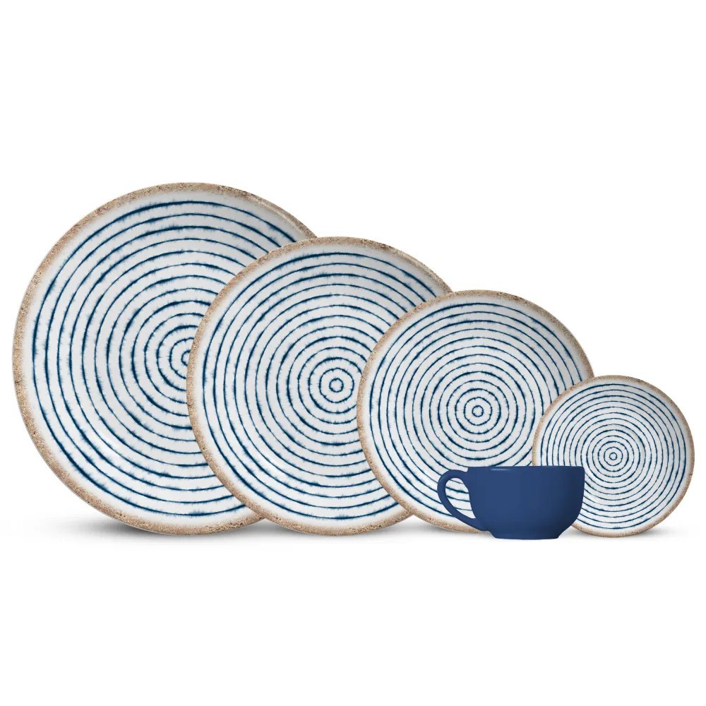 APARELHO DE JANTAR GRECCO/GRÉCIA AZUL/BRANCO – ALLEANZA 2026 – 20 OU 30 PEÇAS