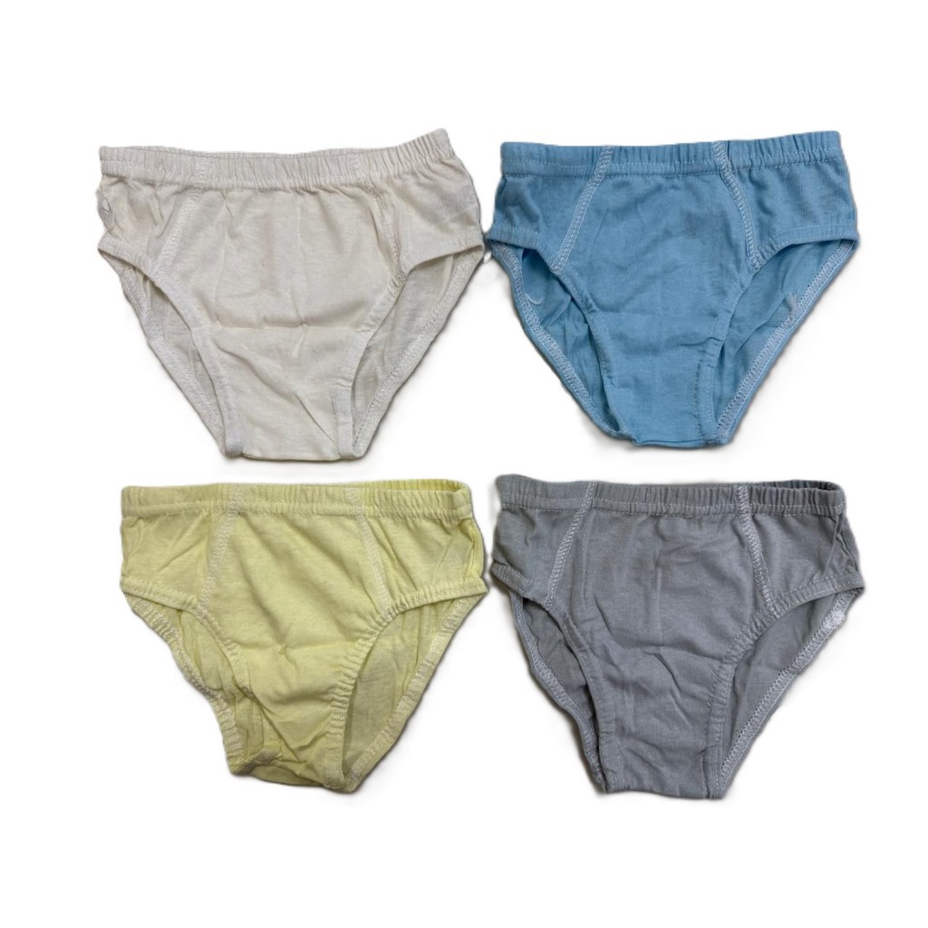 👉 Kit 3 Cuecas Slip Infantil Lisas Algodão Conforto Menino