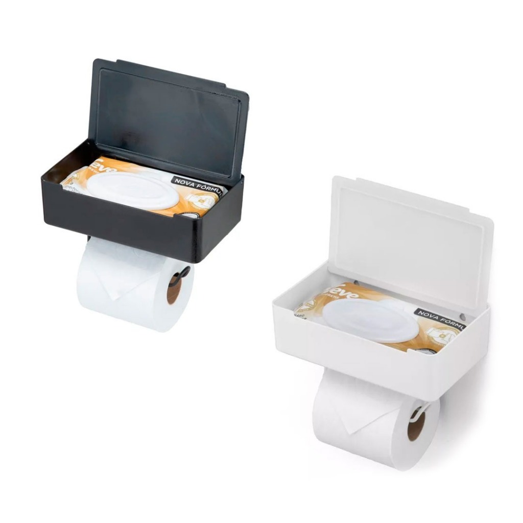 Porta Papel Higiênico 3 em 1 com Suporte de Celular e Lenço Umedecido Banheiro em Oferta na Shopee