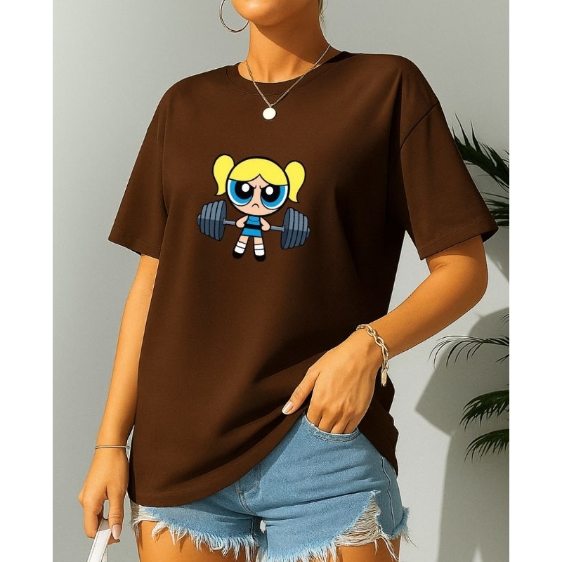 camiseta estilosa blusa meninas super poderosas conforto qualidade lindinha academia diversas cores