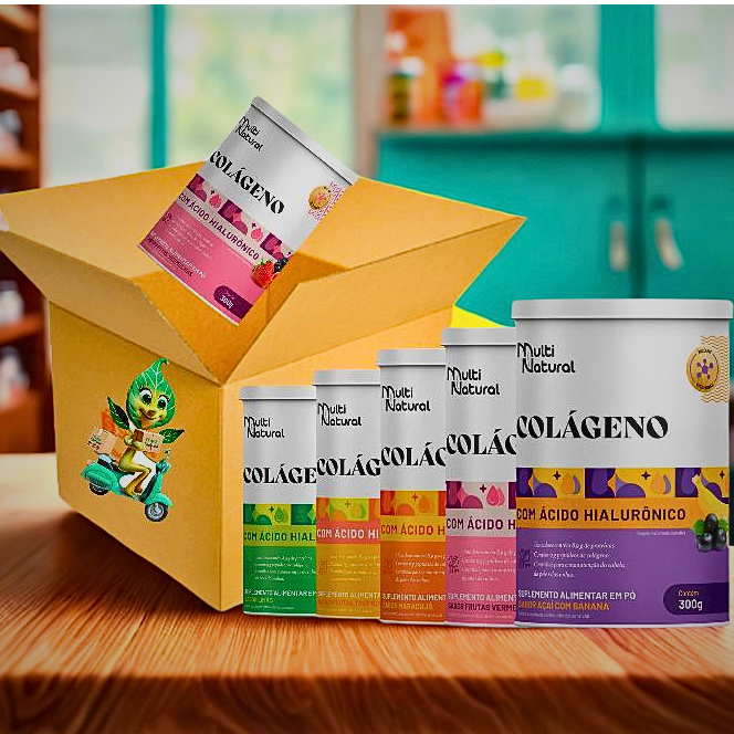 Caixa Fechada Com 8und Colágeno Com Ácido Hialurônico Biotina Pele Cabelo Unhas - Multi Natural
