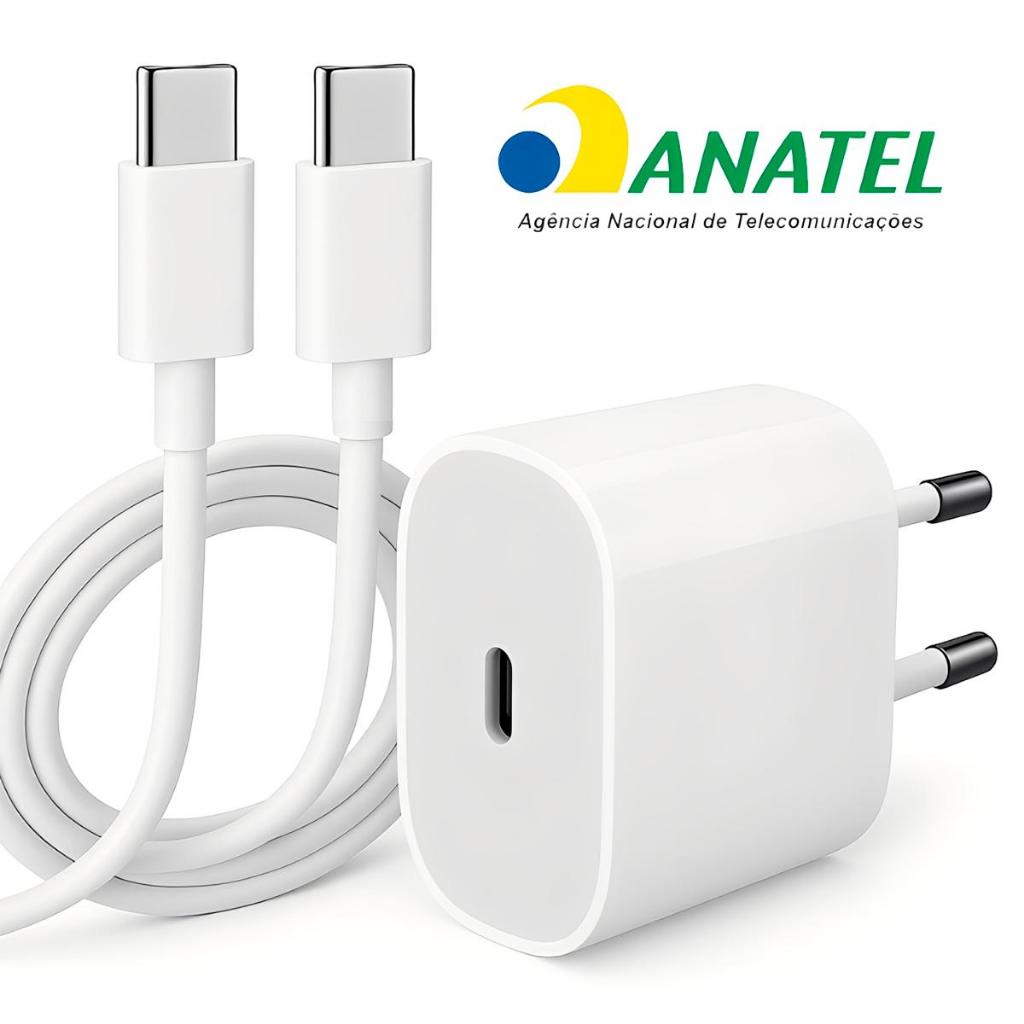 Kit 02 Carregadores Tipo C Original iPhone 15 16 17 ProTurbo 20W Cabo Tipo-C Completo em Oferta na Shopee