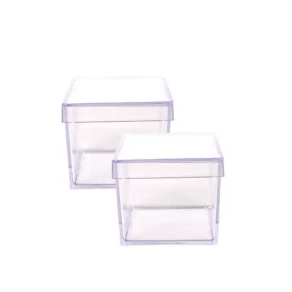 10 A 50 Caixinhas 5x5 Acrílica Transparente Lembrancinhas Festas
