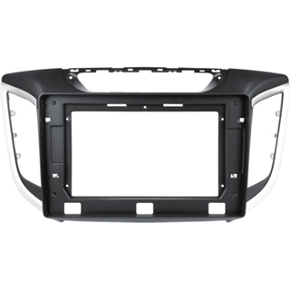 Moldura 9P Hyundai Creta Até 21 Creta Actyon 22 Acima Painel Multimídia 2din Preto c Prata Alto Acab em Oferta na Shopee