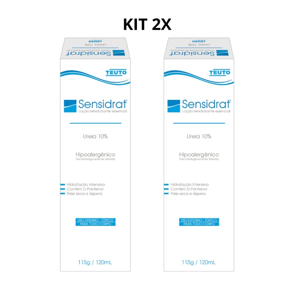 Sensidrat Ureia 10% 2x 120ml CADA Hidratante Pele Ressecada