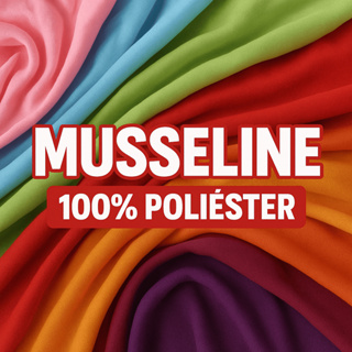 6 Metros de Tecido Musseline 100% POLIÉSTER – TECIDO LEVE, MACIO E ELEGANTE em Oferta na Shopee