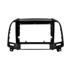 Moldura 9 Polegadas Hyundai Santa Fé 2007 A 2013 Painel Multimídia 2din Preto Fosco Alto Acabamento