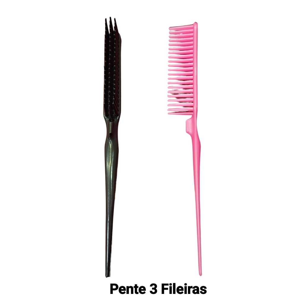 Pente Escova Três Fileiras para Fitagem Finalização Acessórios em Oferta na Shopee