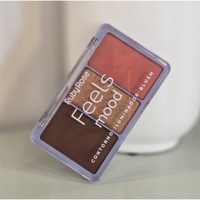 Paleta De Contorno, Iluminador, Blush Feels Mood  - Ruby Rose
