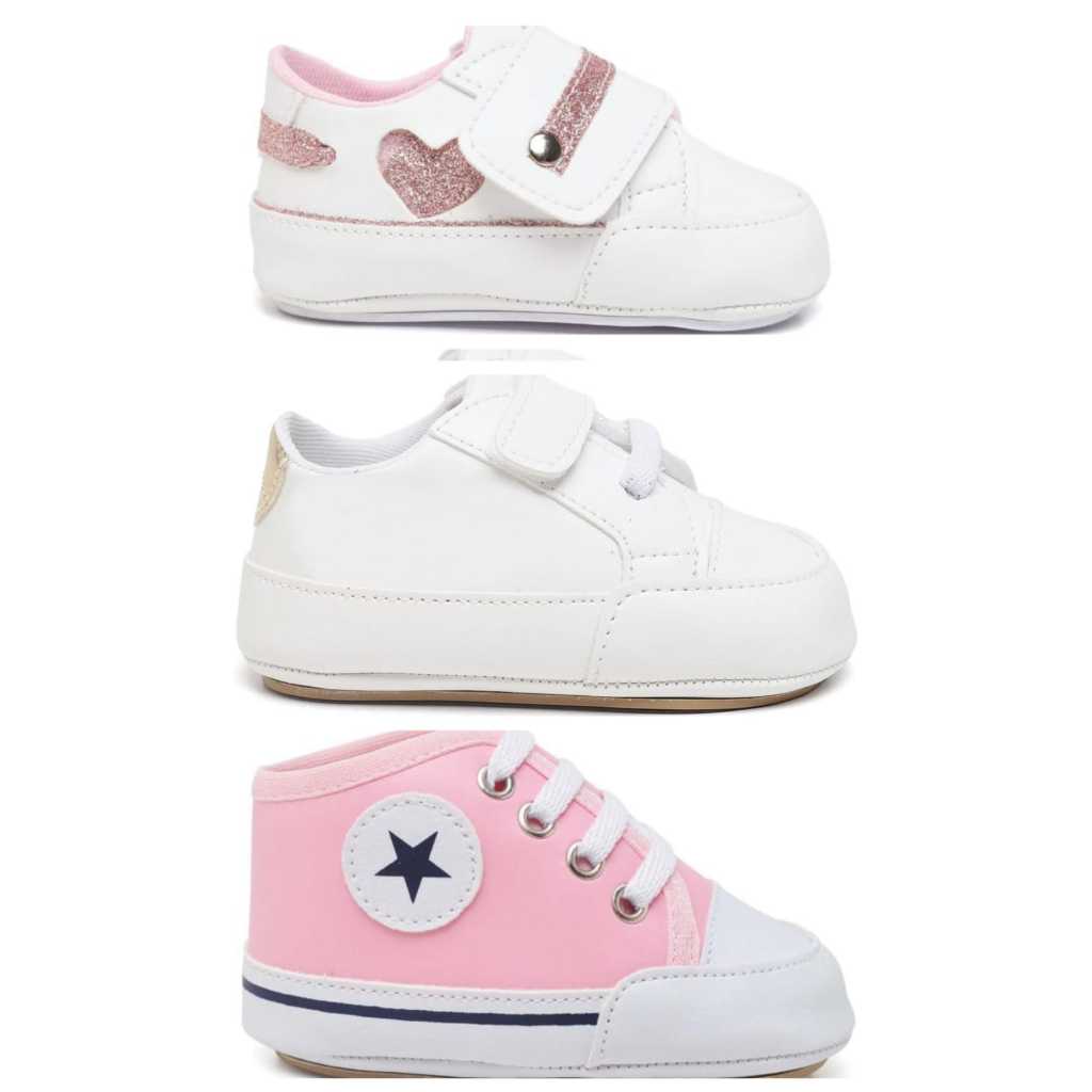 Sapatinho Femenino Kit Com 3 pares Monte Seu Kit