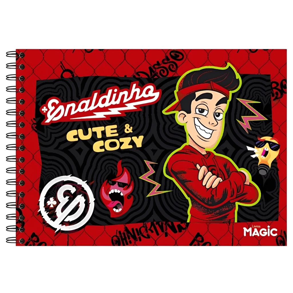Enaldinho Livro de Colorir Capa Dura 96 Páginas Cute & Cozy Magic Kids Oficial