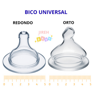 Bico BIG de Mamadeira Largo de Silicone 5 cm Redondo ou Orto em Oferta na Shopee