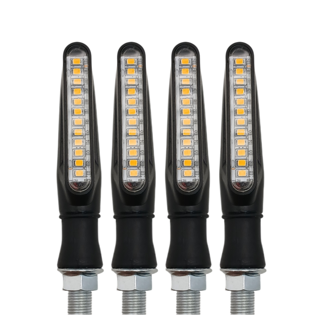 Kit 2 pares 4unidades de Pisca Palito Slim Seta Led Sequencial Esportiva Para Motos HONDA YAMAHA em Oferta na Shopee
